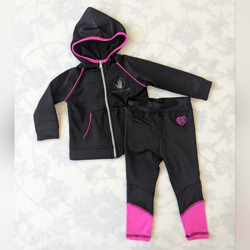 Body Glove sweatshirt and sweatpants set for baby girls 18 months